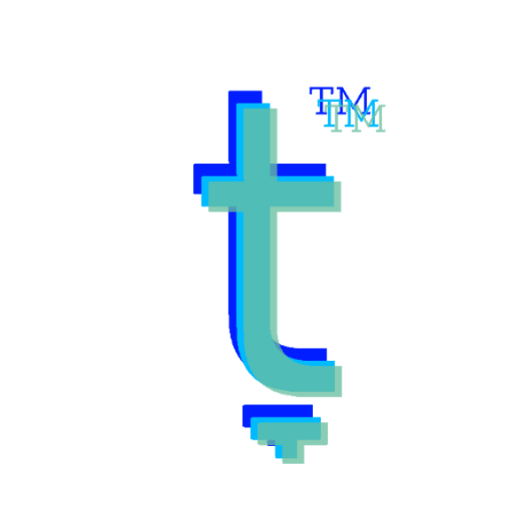 לוגו צבעוני של טיטא 3D, שלושה צבעים